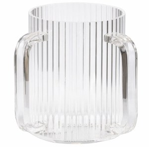 Picture of Lucite Wash Cup Corrugated Design Clear 5"